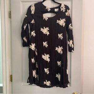 Beige by eci Black embroidered dress